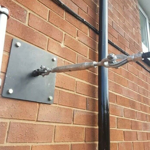 Wall Mounted Zip Wire Plate for Zip Wire Kit